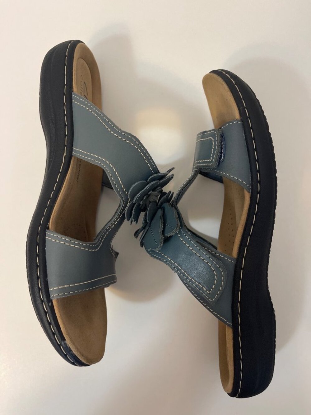 Clarks Laurieann Madi Sandal Blue Sz 8.5 - Picture 6 of 7